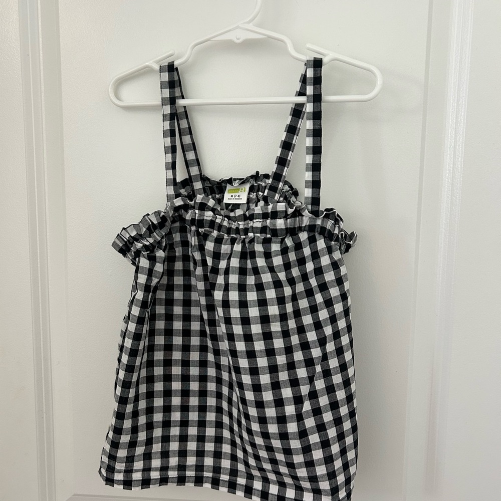 Crazy 8 Black & White Gingham Tank Top